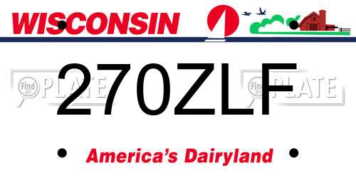 270ZLF Wisconsin License Plate