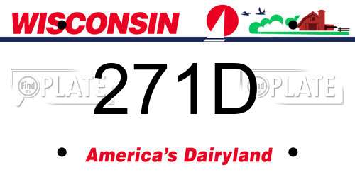 271D Wisconsin License Plate