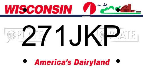 271JKP Wisconsin License Plate