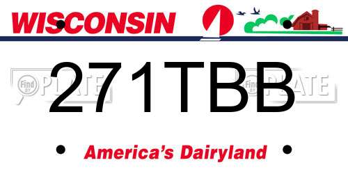 271TBB Wisconsin License Plate