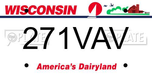 271VAV Wisconsin License Plate