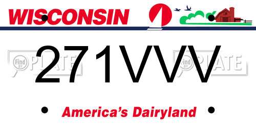 271VVV Wisconsin License Plate