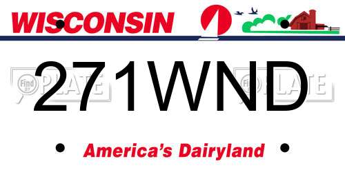 271WND Wisconsin License Plate