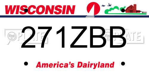 271ZBB Wisconsin License Plate