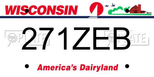 271ZEB Wisconsin License Plate