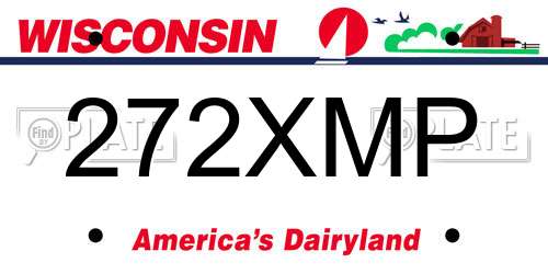 272XMP Wisconsin License Plate