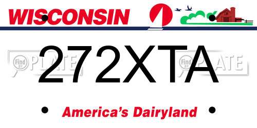 272XTA Wisconsin License Plate