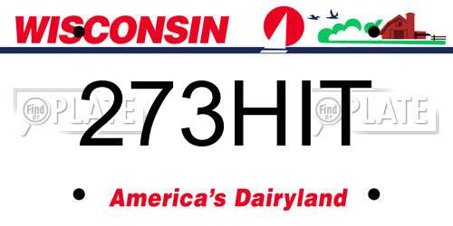 273HIT Wisconsin License Plate