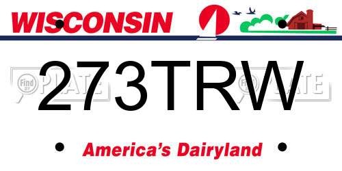273TRW Wisconsin License Plate