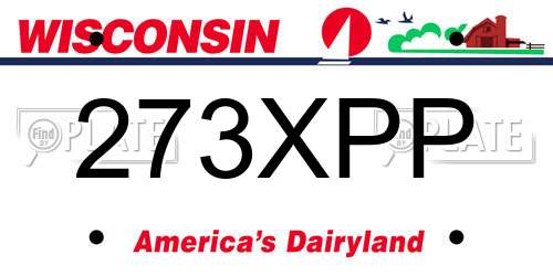 273XPP Wisconsin License Plate
