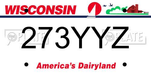 273YYZ Wisconsin License Plate