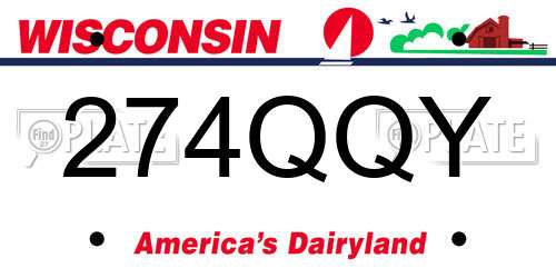 274QQY Wisconsin License Plate