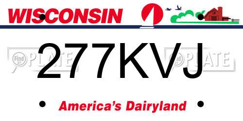 277KVJ Wisconsin License Plate