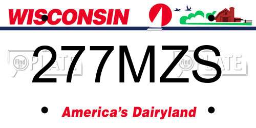 277MZS Wisconsin License Plate