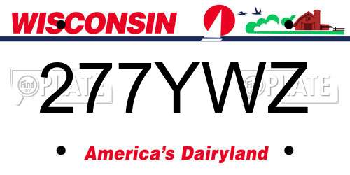 277YWZ Wisconsin License Plate