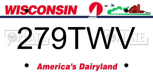 279TWV Wisconsin License Plate