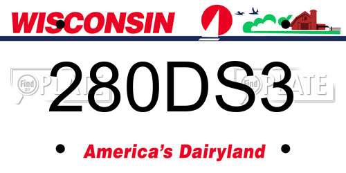 280DS3 Wisconsin License Plate
