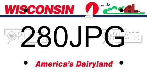 280JPG Wisconsin License Plate