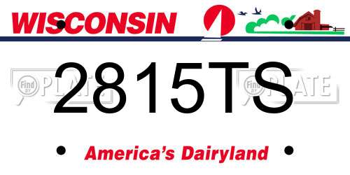 2815TS Wisconsin License Plate