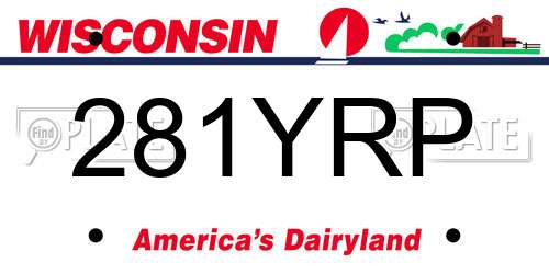 281YRP Wisconsin License Plate
