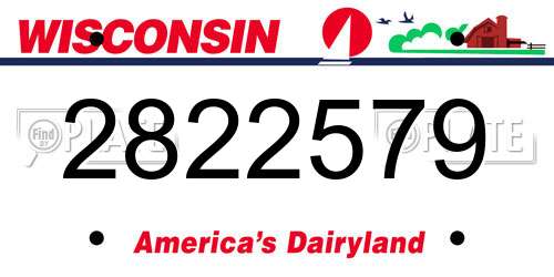 2822579 Wisconsin License Plate