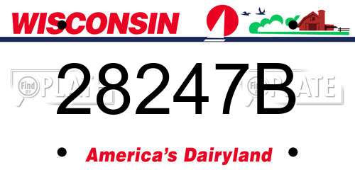 28247B Wisconsin License Plate