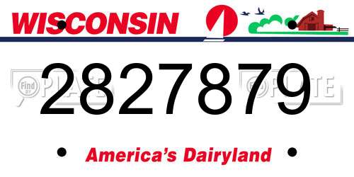 2827879 Wisconsin License Plate