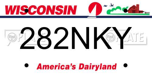 282NKY Wisconsin License Plate