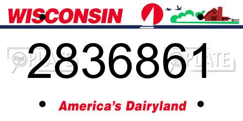 2836861 Wisconsin License Plate