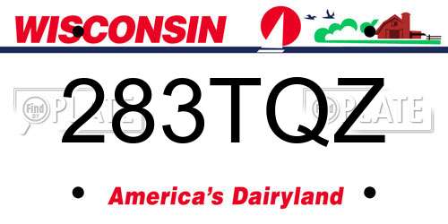 283TQZ Wisconsin License Plate