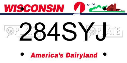 284SYJ Wisconsin License Plate