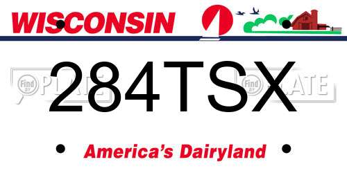 284TSX Wisconsin License Plate