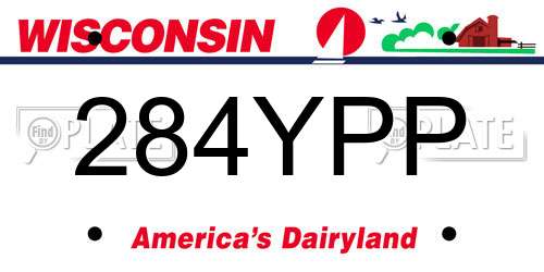 284YPP Wisconsin License Plate