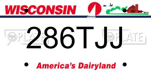 286TJJ Wisconsin License Plate