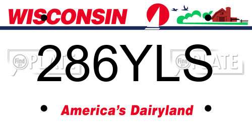 286YLS Wisconsin License Plate