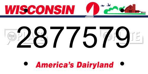 2877579 Wisconsin License Plate