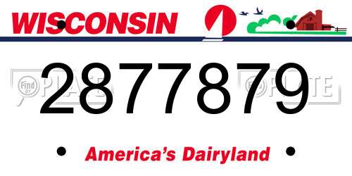 2877879 Wisconsin License Plate