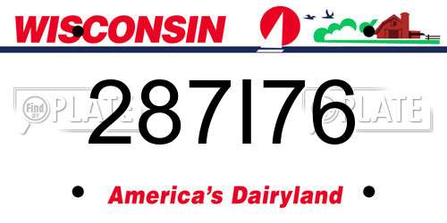 287I76 Wisconsin License Plate