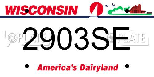 2903SE Wisconsin License Plate