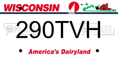 290TVH Wisconsin License Plate