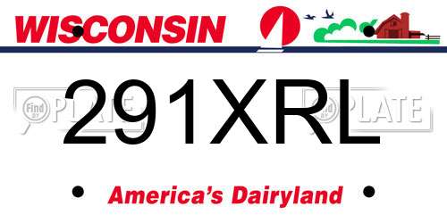 291XRL Wisconsin License Plate