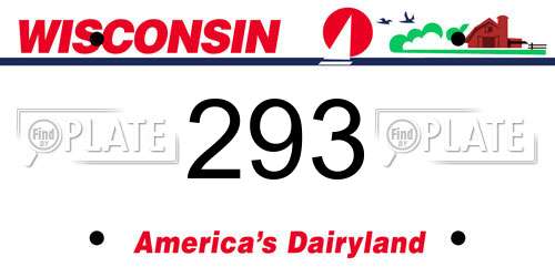 293 Wisconsin License Plate