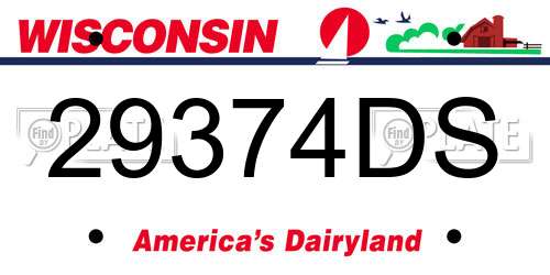 29374DS Wisconsin License Plate