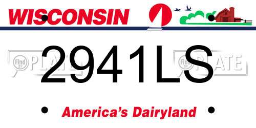 2941LS Wisconsin License Plate