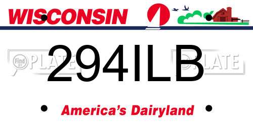 294ILB Wisconsin License Plate