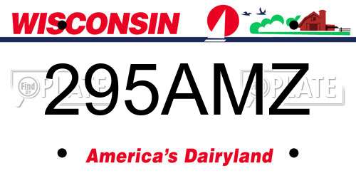 295AMZ Wisconsin License Plate