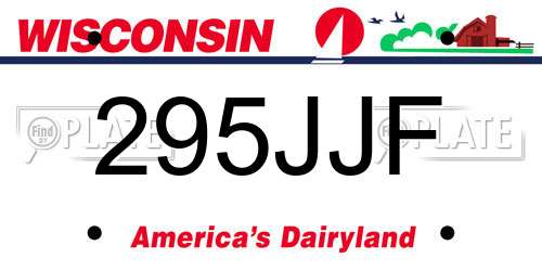 295JJF Wisconsin License Plate
