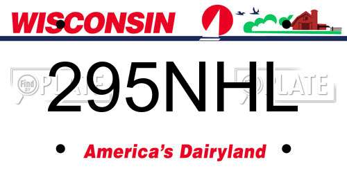 295NHL Wisconsin License Plate
