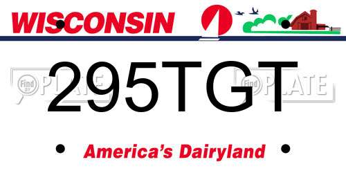 295TGT Wisconsin License Plate