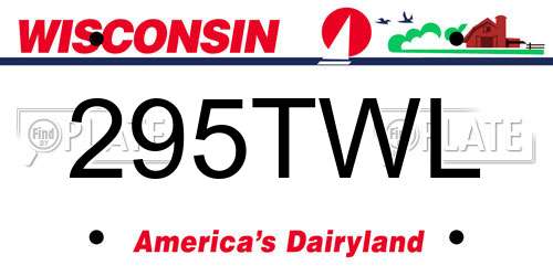 295TWL Wisconsin License Plate